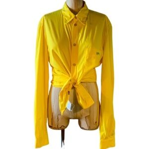VERSUS GIANNI VERSACE Long Sleeve Yellow Button Down Vintage Shirt